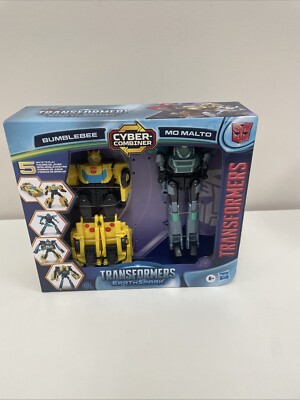 Transformers EarthSpark Bumblebee and Mo Malto Cyber-Combiner Action Figures NEW