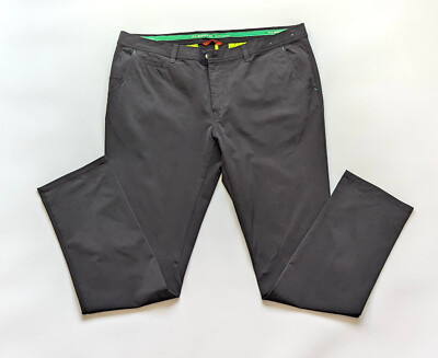 ALBERTO Golf Pants Black Regular Slim Fit 3xDry Cooler Size 58