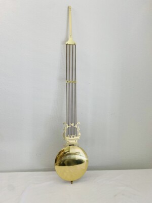 Grandfather  Or Grandmother Clock Lyre Style Brass Pendulum 35 