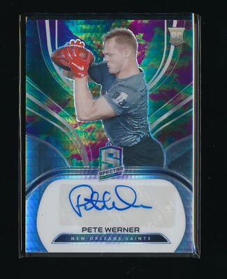 PETE WERNER 2021 PANINI SPECTRA CELESTIAL RC AUTO #/75 *NEW ORLEANS SAINTS*
