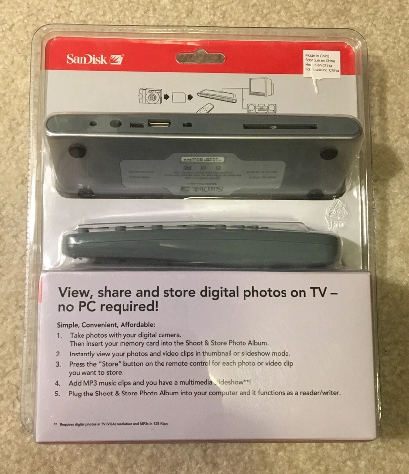SanDisk Shoot Store Digital Photo Album TV Direct Viewing Memory Card Reader NEW - Image 2 of 4