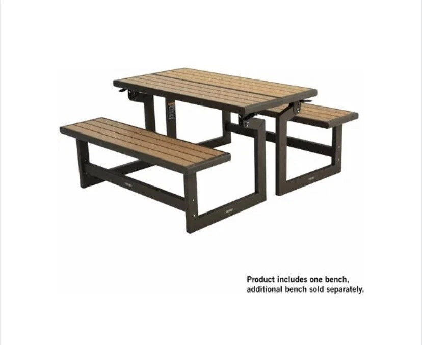 premium Lifetime Convertible picnic Bench Fold Up Table Water