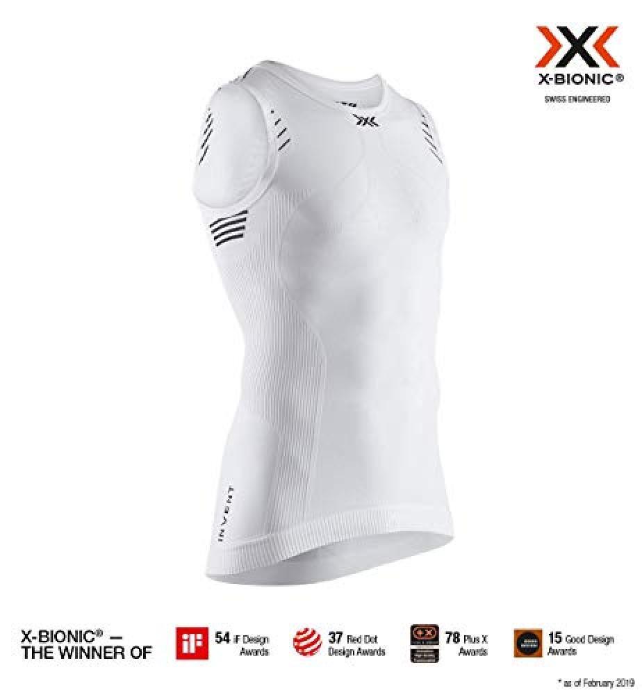 (TG. M) X-Bionic Invent Light Singlet Men, T Shirt Uomo, Arctic White/Opal Black