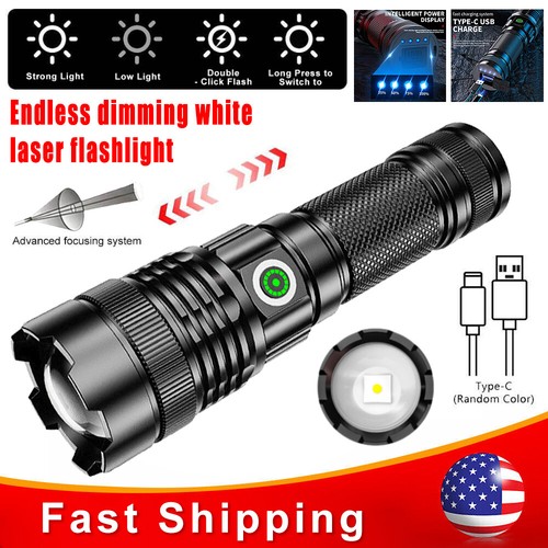 1000M LEP White L/aser Flashlight Torch Rechargeable Flashlight Hunting US - Picture 21 of 22