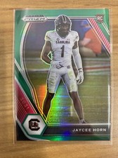 2021 PANINI PRIZM DRAFT PICKS JAYCEE HORN GREEN PRIZM RC #142