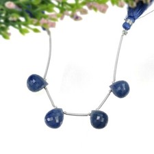 42.75cts Natural Untreated Sapphire Faceted Tear Drops Beads 12mm - 12.5mm