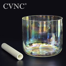 CVNC 6 Inch F Heart Chakra Alchemy Cosmic Light Clear Crystal Singing Bowl