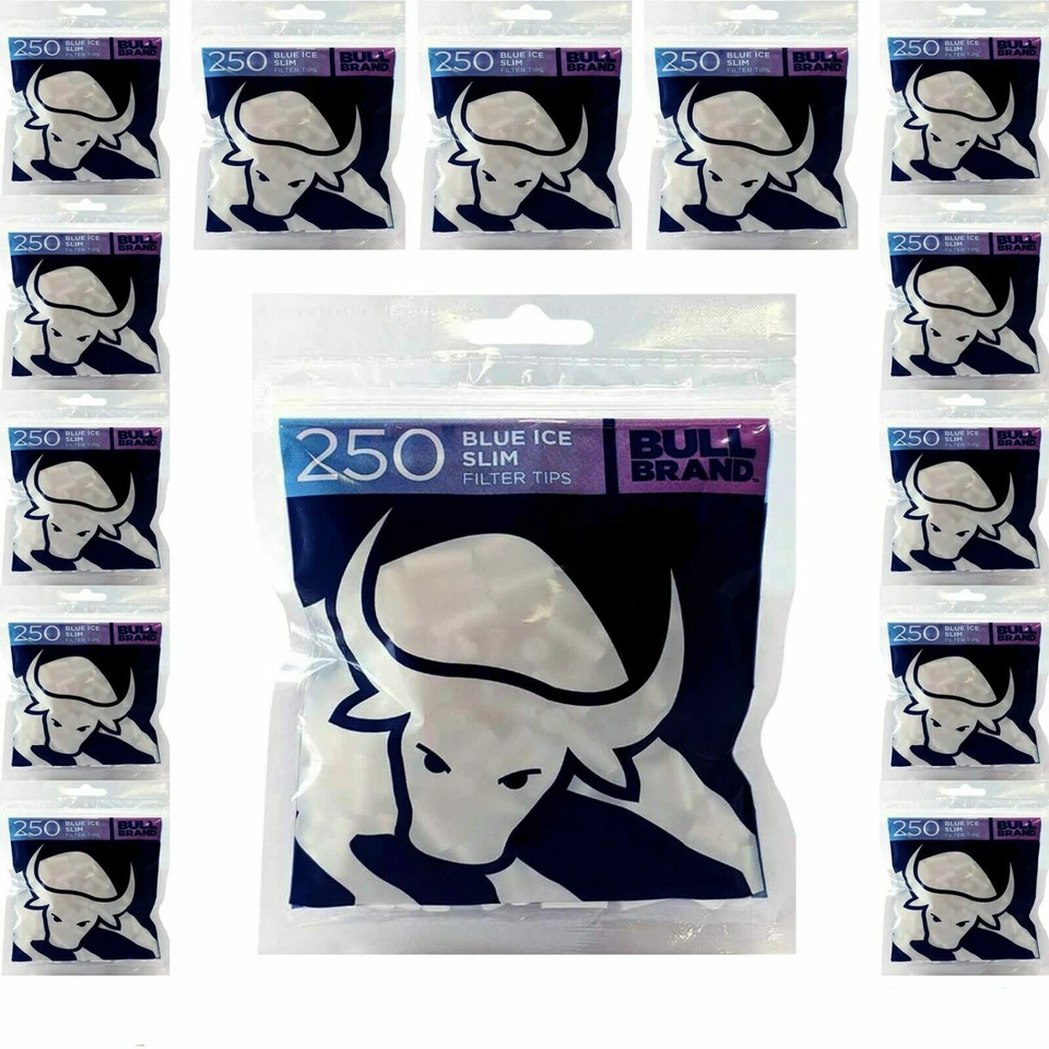 6000 x BULL Brand Filter Tips SLIM Bags BLUE ICE Fresh BERRY Smoking UK FREE P&P