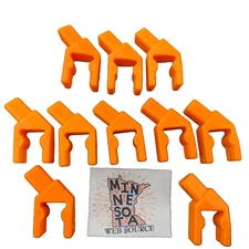 10 Knex Orange Clip with Angled End 3D - Standard K'nex Rare Parts