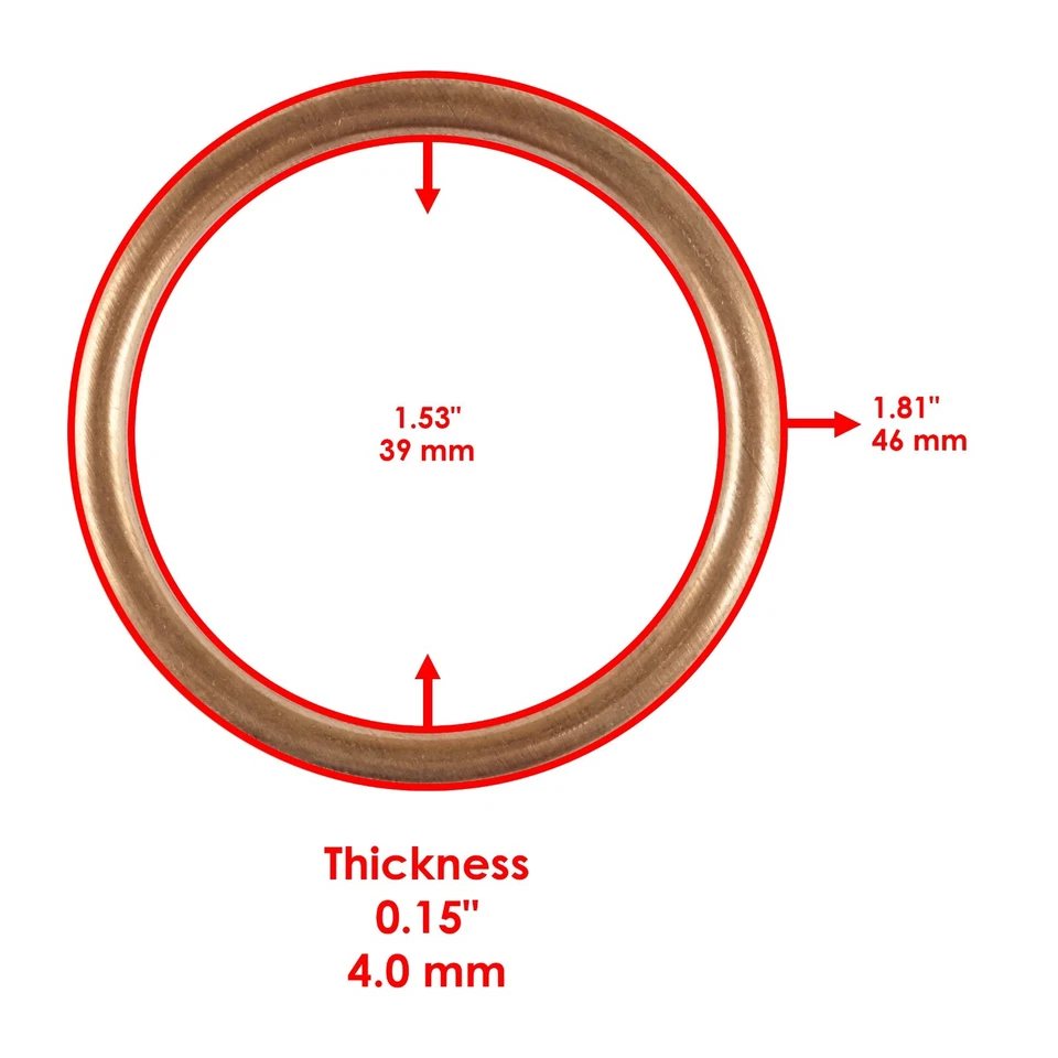 Juntas de tubo de escape para Honda GL650 GL650I Silver Wing 650 Interstate 1983 Foto 2 de 4