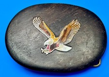 Gorgeous Flying Diving Hunting Eagle - Personal Artisan Gift Wood Belt Buckle