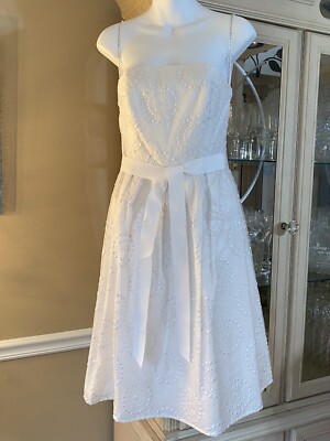 LILLY PULITZER RAYON & SILK WHITE ORGANZA EMBROIDERED STRAPLESS DRESS SIZE 2 | eBay LILLY PULITZER RAYON & SILK WHITE ORGANZA EMBROIDERED STRAPLESS DRESS SIZE 2 | eBay