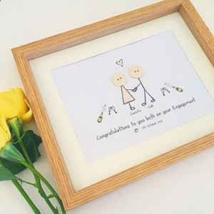 Engagement Frame Engagement Gift Button People Handmade Engagement Ebay