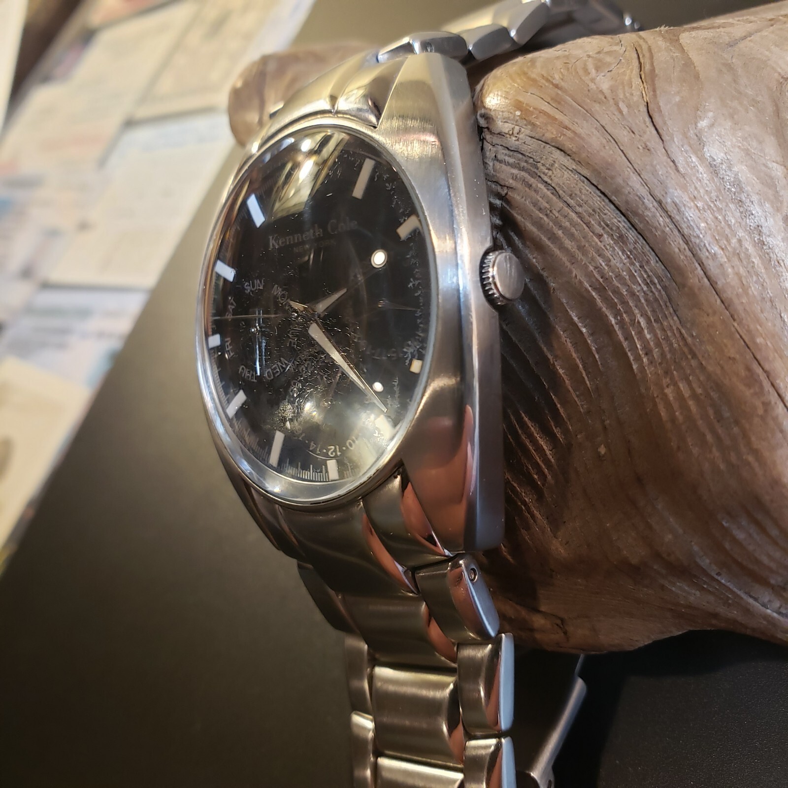 Kenneth Cole KC3454 Multi-Function Black Day Date… - image 5