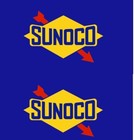 SUNOCO STICKERS 2 Peel Off GLOSSY PLASTIC 7 X 4 1/2 for EXTERIOR WINDOW ...