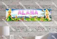 Personalized/Customized Tinkerbell Name Poster Wall Art Decoration Banner