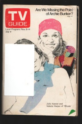 MAG: TV Guide  11/8/1975-Valerie Harper-Julie Kavner-Rhoda cover-New York Met...