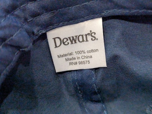 New Dewar's Finest Scotch Whiskies Navy Blue Embroidered Hat Cap Strap back - Picture 11 of 12