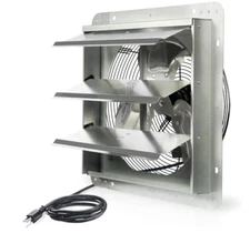 14" Shutter Exhaust Fan 1950 CFM Industrial Speed Wall Mount Garage Shop Attic