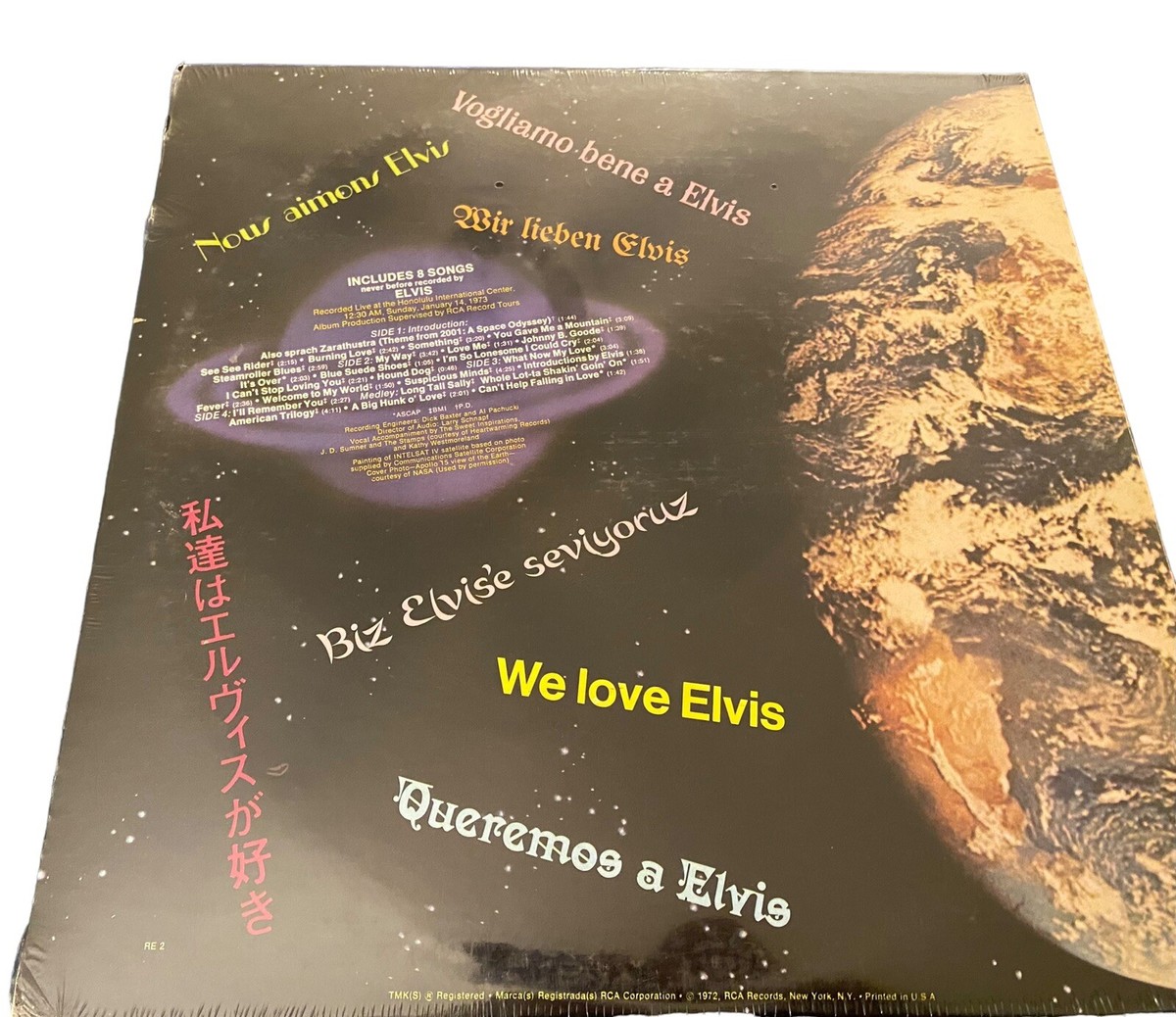 エルヴィス Aloha from Hawaii 2LP SRA9392 y162 Vtg ELVIS PRESLEY