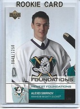 Alexei Smirnov-Ducks-2002-03 Upper Deck Foundations Rookie Card #144 (848/1250). rookie card picture