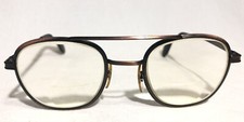 Vintage Airco USA Z87 5 1/2 52 22 AVIATOR Eyeglasses Copper tone 1960  s