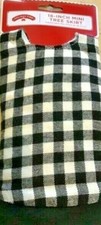 HOLIDAY TIME MINI TREE SKIRT 18 INCH BUFFALO PLAID BLACK WHITE CHECK NIP