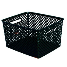 Decorative Large Storage Basket W/Handles Mesh Design Container Bin Box