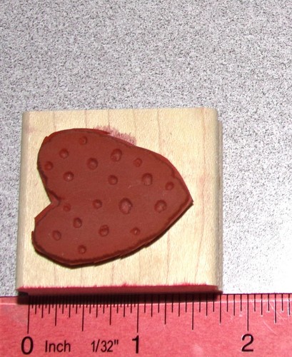 Heart Rubber Stamp with Polka Dots Single by Stampin Up Something New to Love - Picture 2 of 3