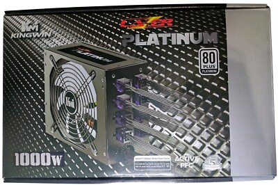 KINGWIN LAZER 80 PLUS PLATINUM 1000W MODULAR ATX POWER SUPPLY PSU ACTIVE PFC