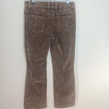 VTG Gitano Women Waist 34 Brown Mid-Rise Corduroy Stretch Flare Bootcut Pants