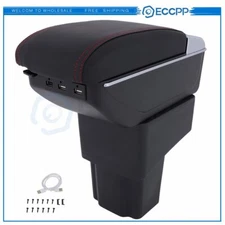 For Nissan Juke 10-15 Black Center Console Container Armrest Storage Box