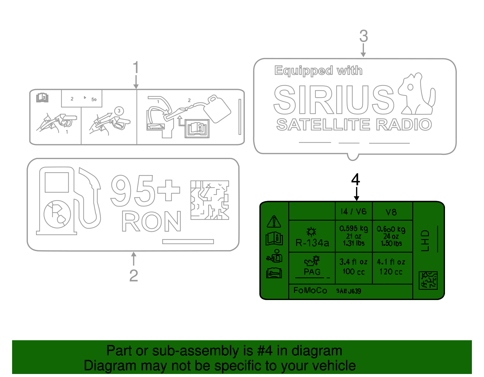 Genuine+Ford+AC+Label+JR3Z-9900014-F for sale online | eBay
