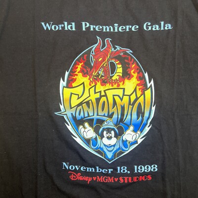 Vtg Disney Fantasmic MGM Studios Shirt 1998 World Premiere Gala