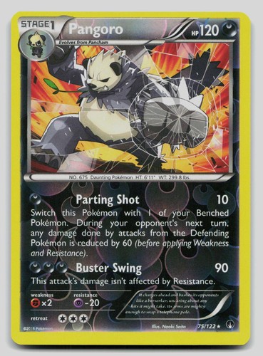 Pangoro 75/122 Rare BREAKpoint Pokemon Reverse Holo Near Mint
