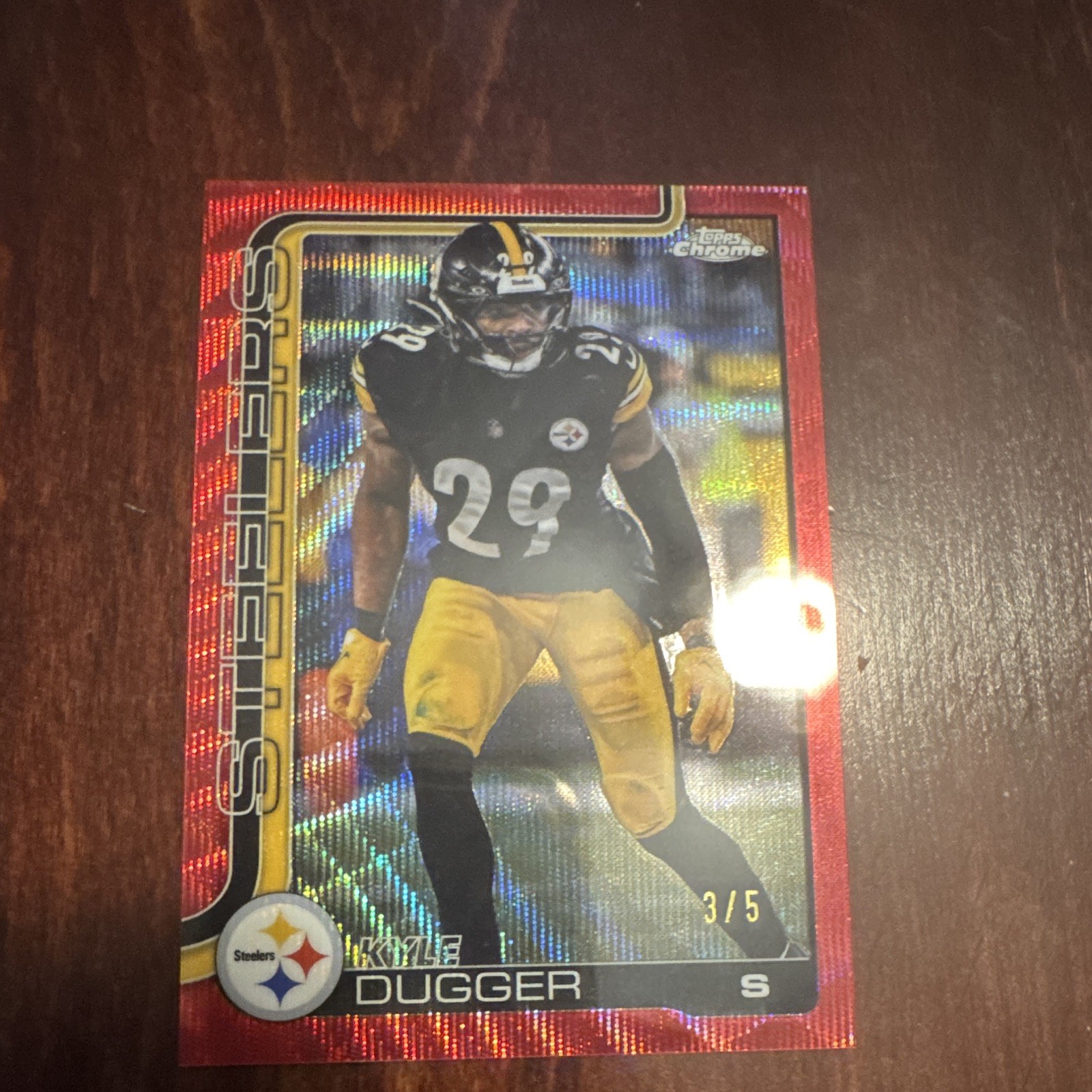 Topps Chrome 2025 Kyle Dugger #211 Pittsburgh Steelers NFL Football 3/5