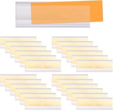 50 Pieces Label Holder 7.6 x 2.5 cm Self Adhesive Label Protectors, Plastic Pric