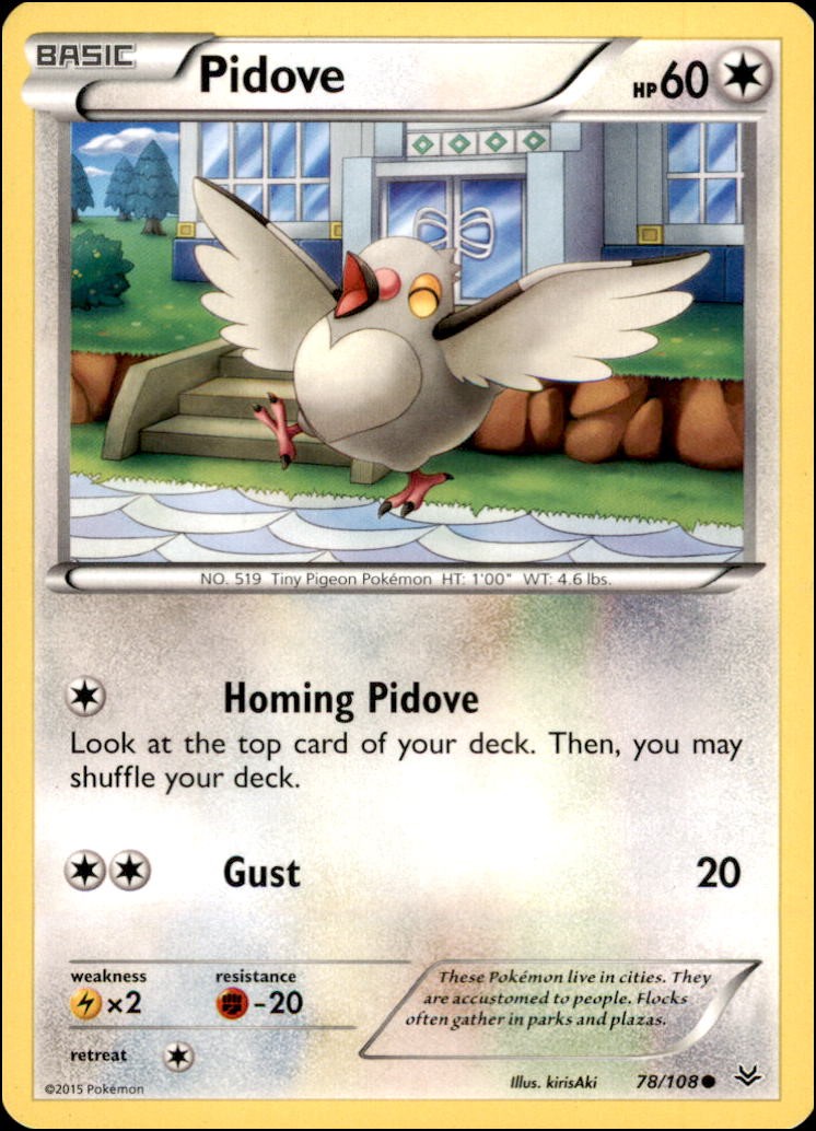 Pokemon - Pidove #78/108 - XY - Roaring Skies Common