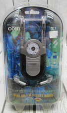 Coby Mini AM/FM DBBS CX-7 Pocket Radio With Earphones  Neck Strap - Brand New