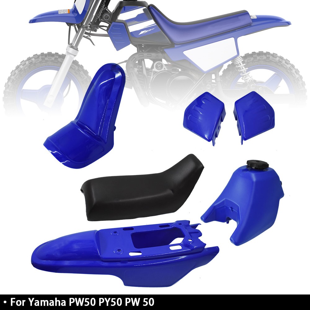 Pw50 Graphics Kit BLUE Plastic Fender Kit Body Cover Fairing Yamaha PW50 PY50 PEEWEE 50 PIT Bike E Yamaha Ttr 125 Plastics Kit