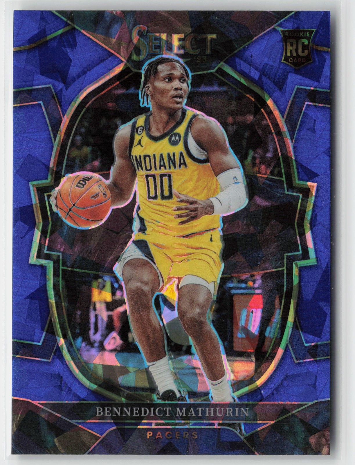 2022-23 Panini Select #79 Bennedict Mathurin Blue Cracked Ice Prizms