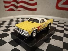 AW T-Jet Chevy El Camino Yellow  White Custom Wheels HO Scale Slot Car