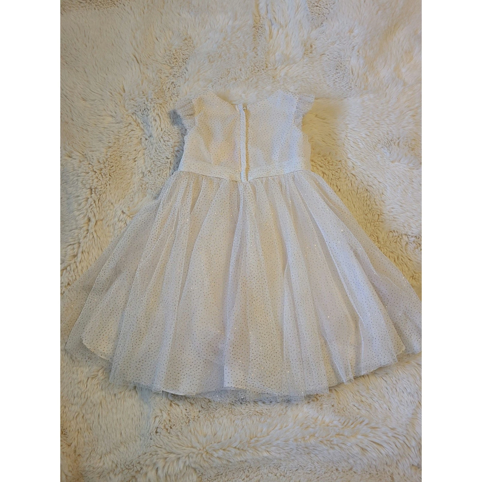 OFF WHITE Abito David's Bridal off white occasione speciale matrimonio ragazza fiori taglia 4