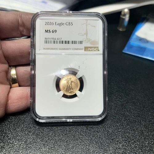 2026 Eagle G$5 NGC MS69 1/10th Oz Gold Coin