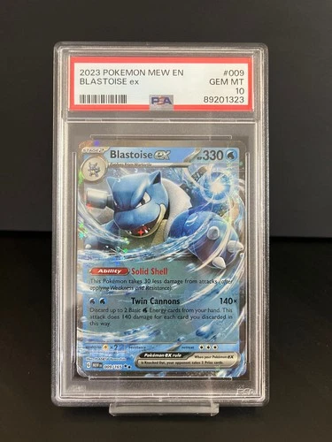2023 Pokemon Mew EN-151 Blastoise EX #009 PSA 10