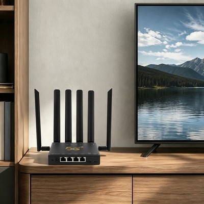 Dual-Band 5G WiFi6 Router 6 Antennen SIM-Kartensteckplatz Gigabit mobile Hotspot