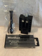 Microbox Twist Drill 20 Piece Mini Tae Top Bench Vice Cap New Open Box