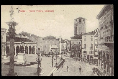 UDINE. Piazza Vittorio Emanuele.  Vg. c/fr. 1916.