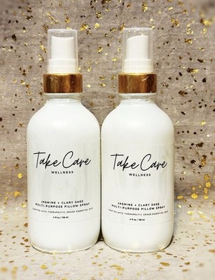 2x~Take Care Wellness~Jasmine + Clary Sage Multi-Purpose Pillow Spray~4oz~Sealed