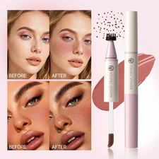 4 Color Double Head Seal Freckle Matte Durable Liquid Powder Blusher Makeup Pen